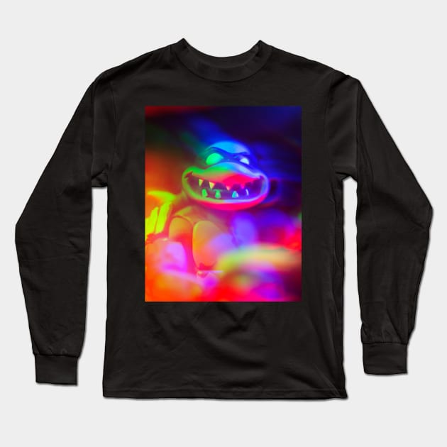 Smilin' Slash Long Sleeve T-Shirt by Mikes Monsters